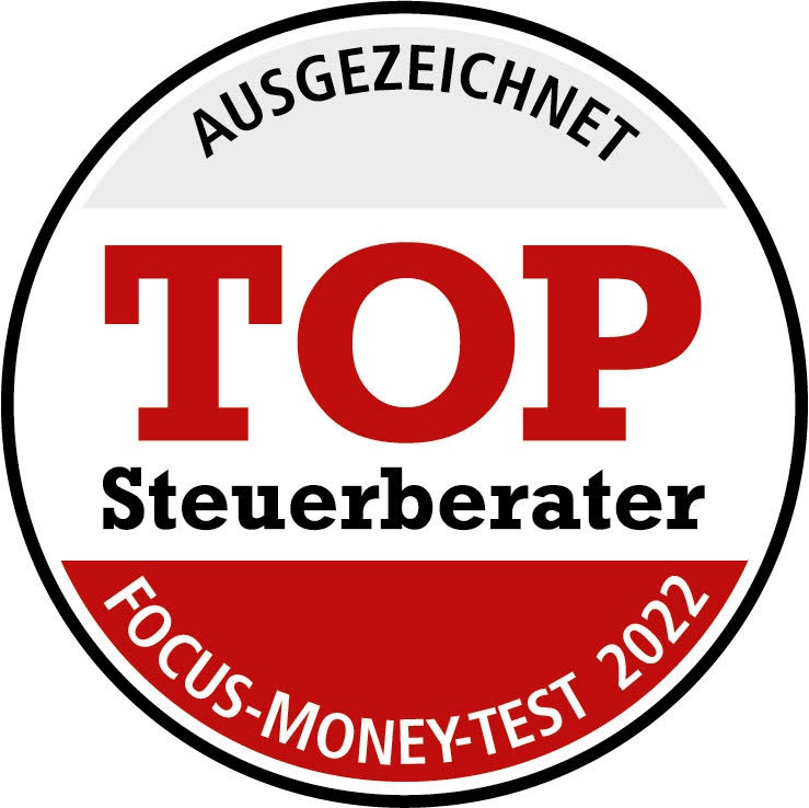 Siegel „TOP Steuerberater“ aus dem Focus-Money-Test 2022